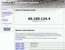 Tablet Screenshot of meine-aktuelle-ip.comlex.de