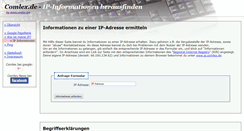 Desktop Screenshot of ip-daten.comlex.de